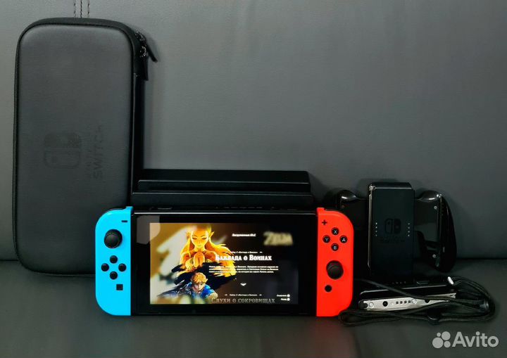 Nintendo Switch чипованная 32gb + 64gb