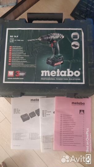 Шуруповёрт дрель metabo BS-14.4v