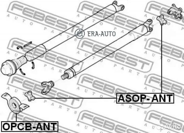 Febest asop-ANT Крестовина карданного вала 24x74.5