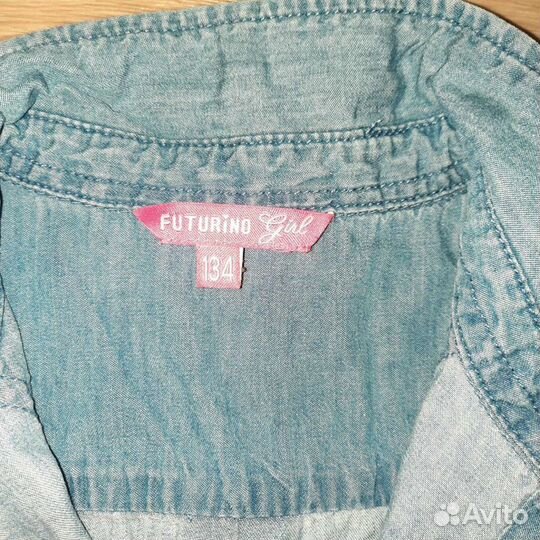 Джинсовая рубашка для девочки