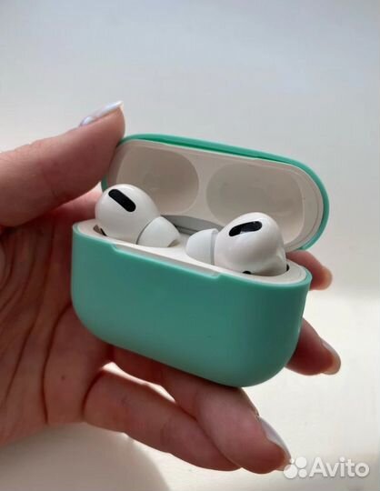 Чехол на airpods pro 2 голубо-зеленый
