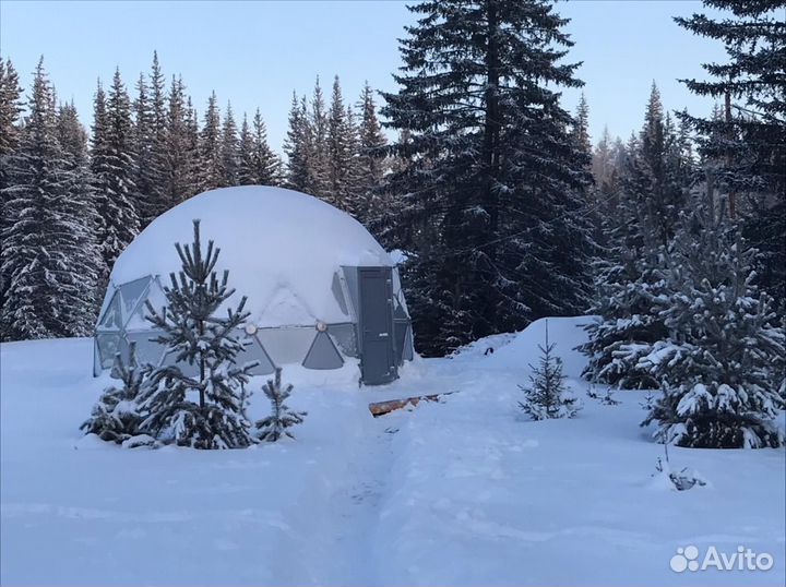 Купольный дом для глэмпинга (теплый, мобильный)