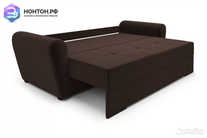 Диван еврокнижка Амстердам темно-коричневый