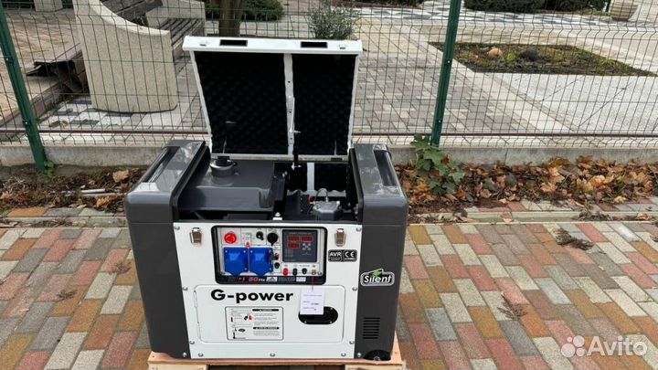 Генератор дизельный 10 kW G-power однофазный