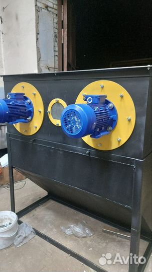 Трехсекционная мойка, сушка для переработки