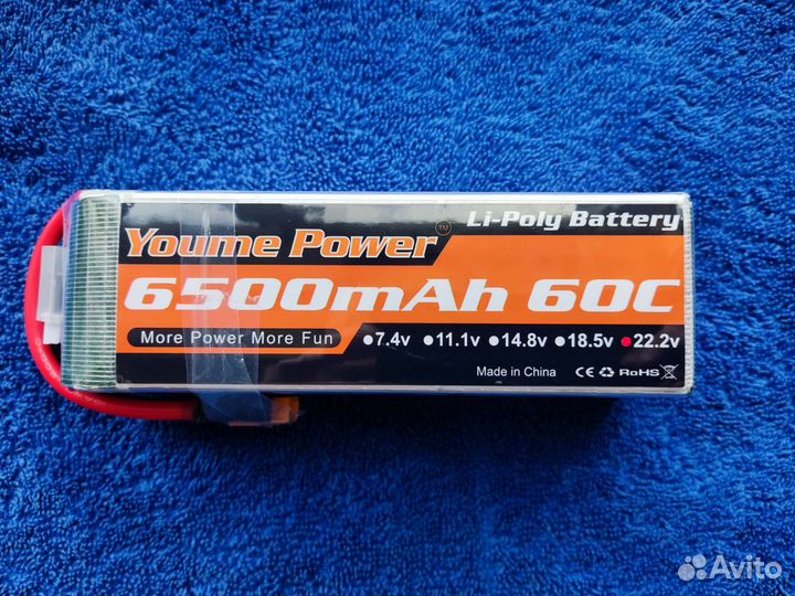 Аккумуляторы для Fpv lipo 6s 22.2v 6500mah 60c