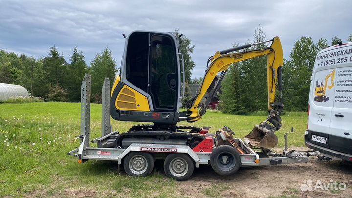 Аренда мини экскаватора с буром гидромолот