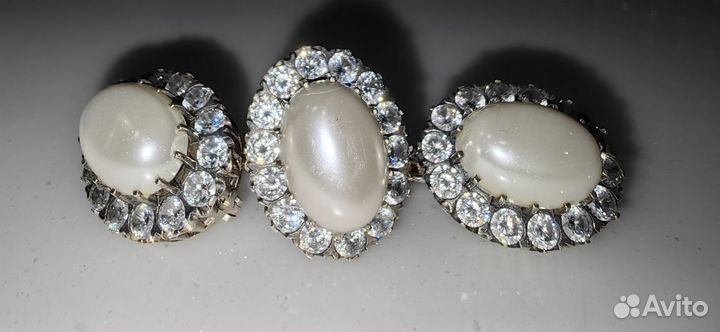 Набор серьги и кольцо