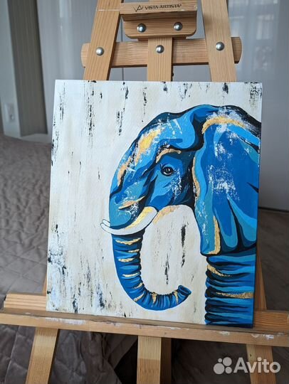 Интерьерная картина Слон с золотом