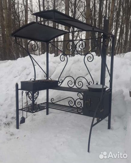 Мангал с печью 