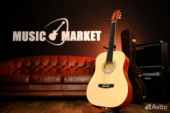 Гитара акустическая + аксессуары