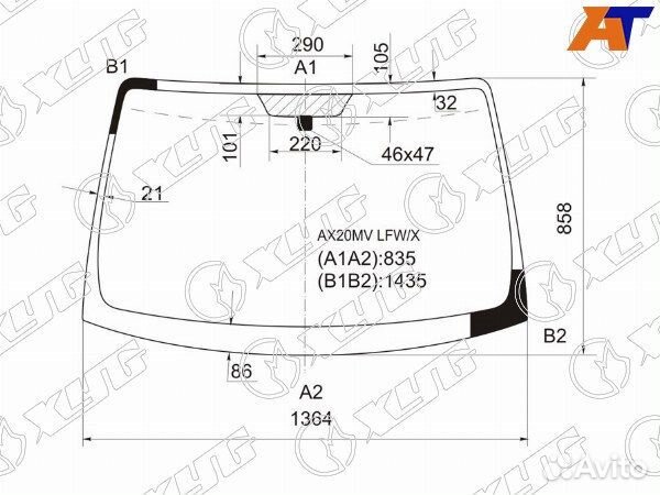 Стекло лобовое toyota raum