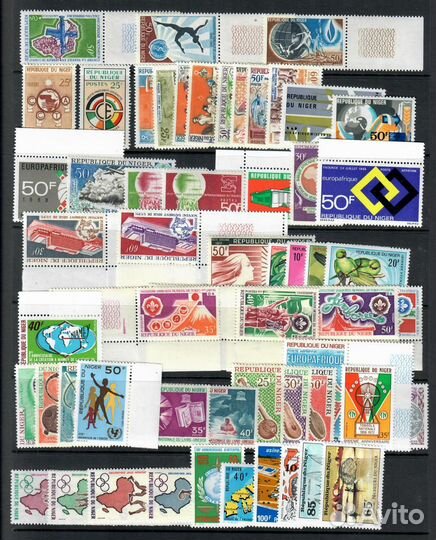 Почтовые марки Нигер XX век серии 56 шт. MNH **