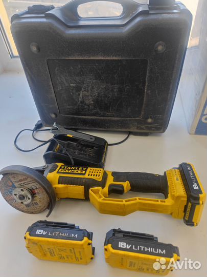 Аккумуляторная болгарка stanley fatmax