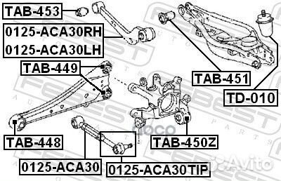 Наконечник задней поперечной тяги toyota RAV4 0