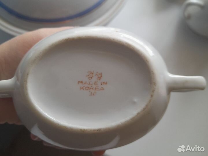Супница фарфор СССР, соусник, сахарница Корея