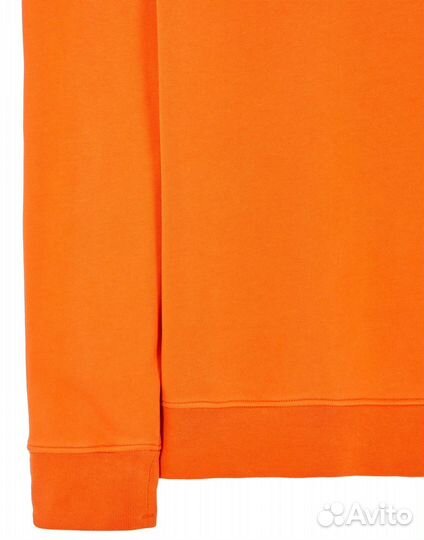 Кофта stone island crewneck cotton fleece orange