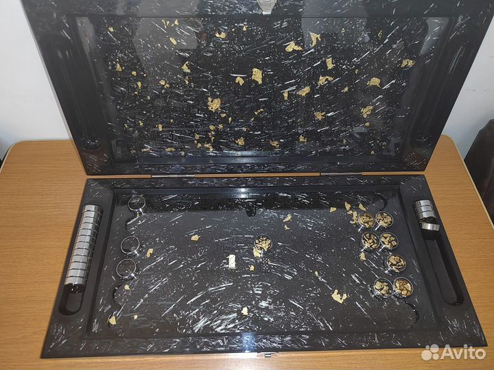 Нарды ручной работы из кованого карбона