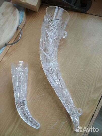 Рог хрусталь СССР 2 шт