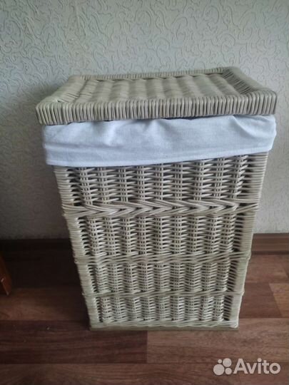 Корзина для белья плетёная