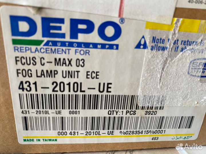 Противотуманная фара правая, (depo) форд фокус 2