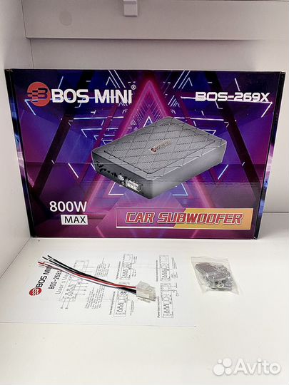 Активный сабвуфер под сиденье Bos-Mini-269x