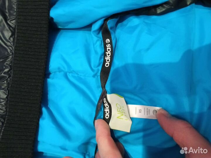 Куртка пуховик женский новый adidas xs