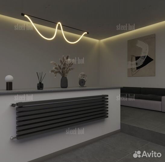 Вертикальный дизайнерский радиатор Steel-Hot от пр