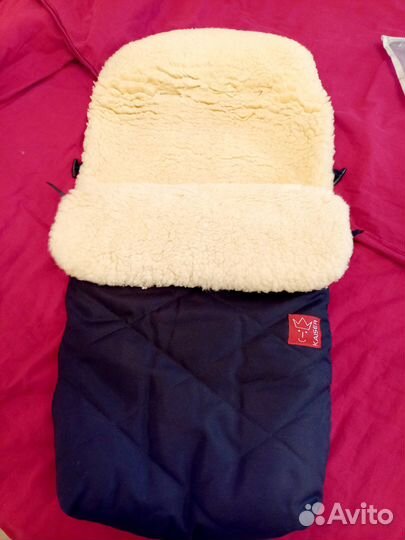 Меховой конверт в коляску овчина kaiser