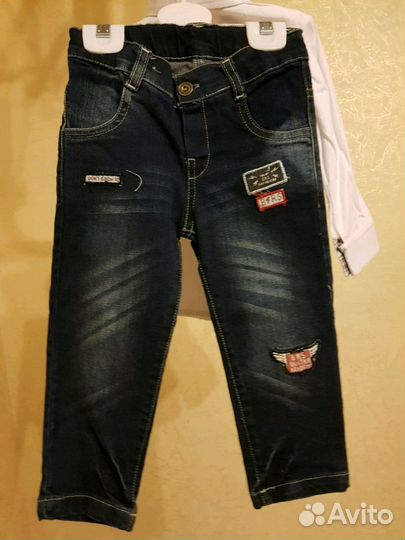 Костюм тройка новый р.86-92