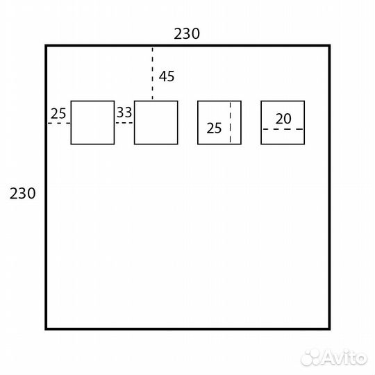 Пол 230х230см для палатки куб утепленный, универс