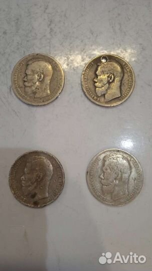 Рубли Николай 2 оригинал серебро