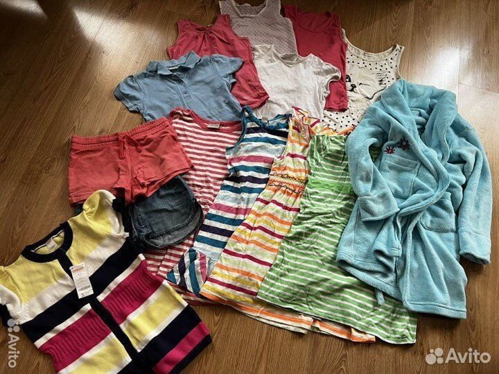 Большой пакет вещей на девочку 122-128см