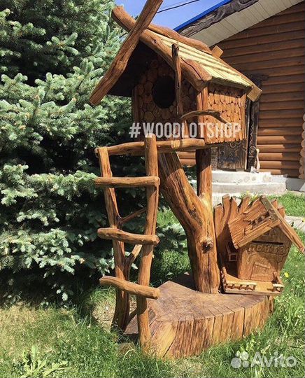 Дом для кота (дуб/лиственница)