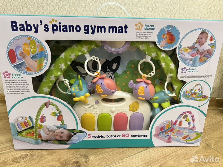 Детский коврик с пианино Baby’s piano gym mat