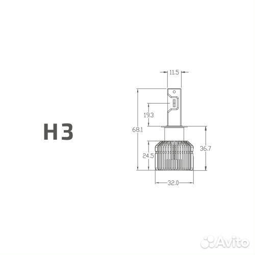 MTF light ALL seasons LED, H3 30W 2500LM, 3000K