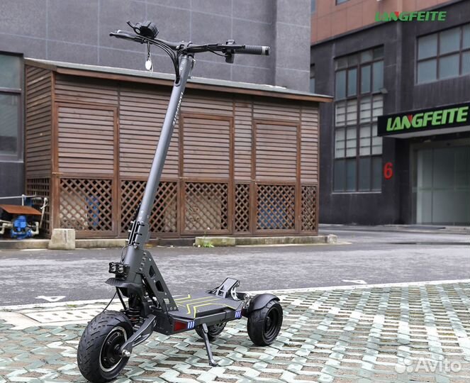 Электросамокат трицикл квадроцикл Langfeite