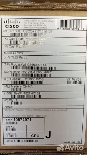 Cisco WS-C3650-48FQ-L