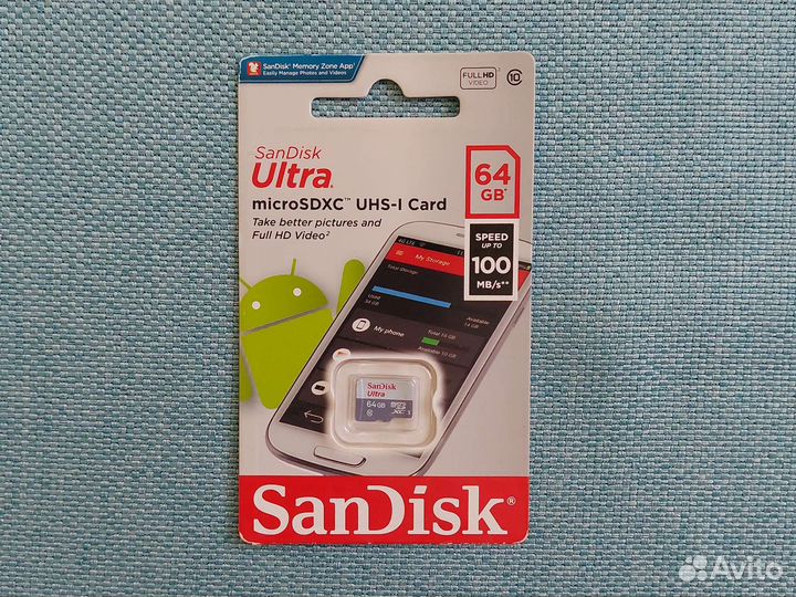 Карта памяти SanDisk Ultra 64 GB