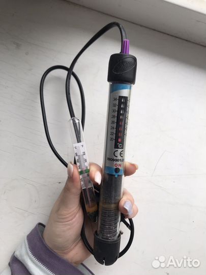 Обогреватель + термометр для аквариума