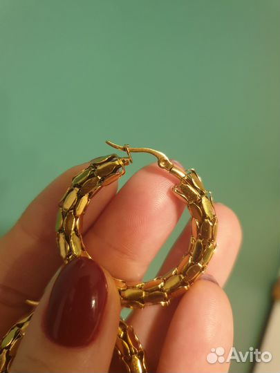 Серьги кольца poison drop