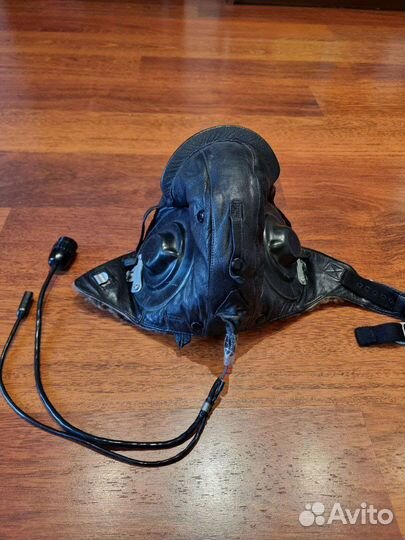 Шлемофон летный зима кожа мех 58