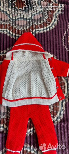 Костюм вязаный детский от 0 до 6 мес