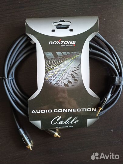 Кабель аудио 1xMini Jack - 2xRCA Roxtone