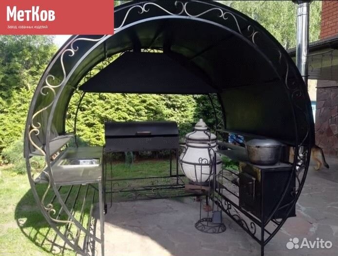 Кованые мангалы с крышей