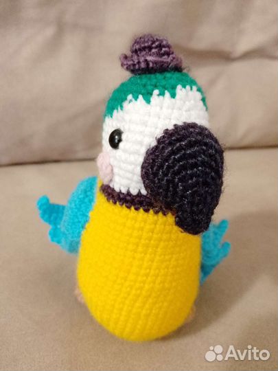 Попугай ара ручная работа, 14 см