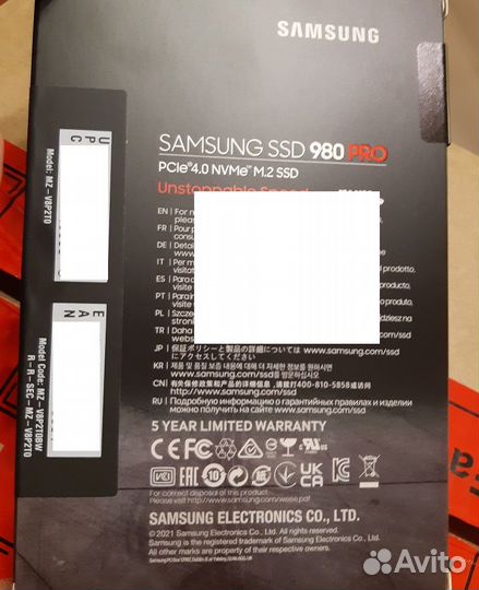 Новый SSD Samsung 980 PRO 2 Tb (в упаковке)