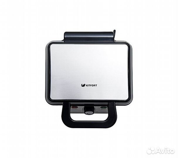Вафельница Kitfort KT-1620 920Вт серебристый/черны