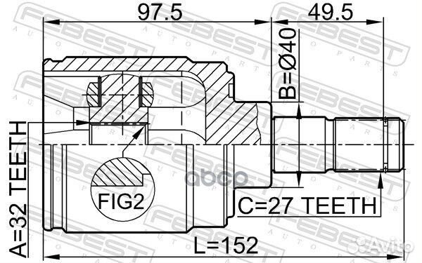 Шрус 0311-crvatrh 0311-crvatrh Febest