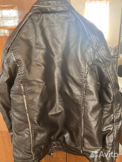 Кожаная куртка мужская 48 50